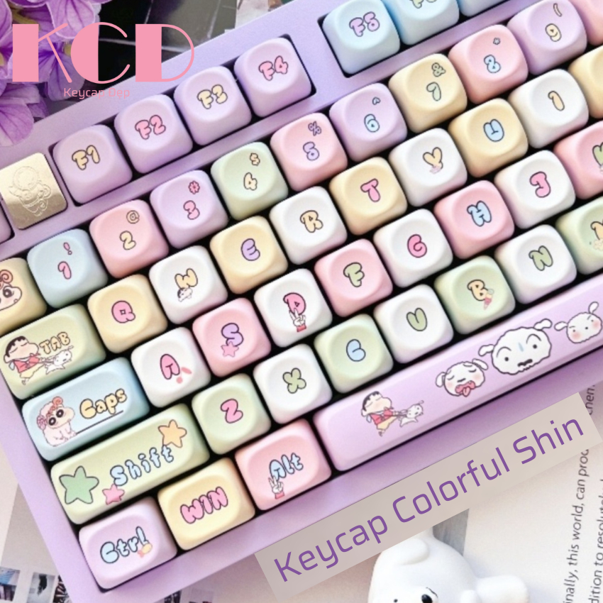 Keycap Colorful Shin chất liệu keycap PBT cao cấp, profile MOA cực dễ ...