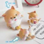 Sưu tầm Quà tặng phụ kiện trang trí bánh kem, phụ kiện xe hơi, tượng cún con may mắn Shiba Chiêu Tài