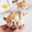 Sưu tầm Quà tặng phụ kiện trang trí bánh kem, phụ kiện xe hơi, tượng cún con may mắn Shiba Chiêu Tài