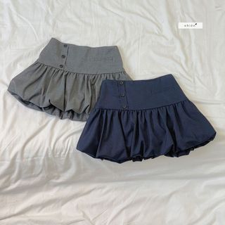 Chân váy ngắn dáng bí 𝐁𝐥𝐮𝐬𝐡𝐲 𝐒𝐤𝐢𝐫𝐭 nhienhienvintage NCV00023