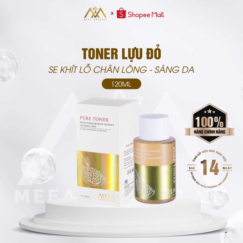 Pure toner lựu đỏ Meea Organic cấp ẩm dưỡng da - 120ml | Shopee Việt Nam