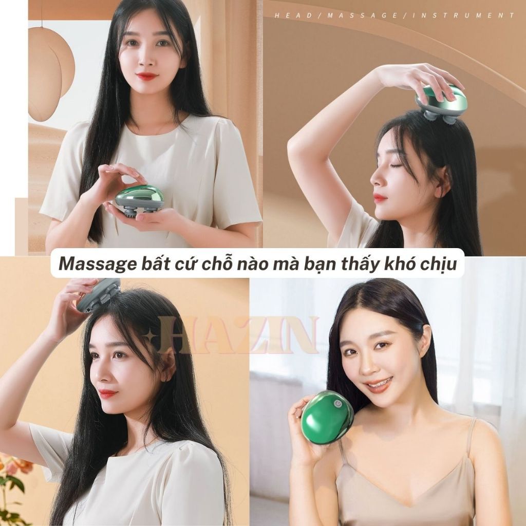 Máy Massage Đầu Mini Giá Rẻ, Máy Mát Xa Toàn Thân Cầm Tay Giúp Lưu Thông Khí Huyết, Giảm Căng Thẳng Stress Ngủ Ngon Hơn