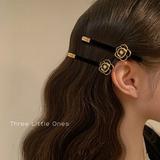 [🔥XƯỞNG SALE SẬP SÀN🔥] Set 2Kẹp Tóc Vải Nhung Đính Hoa Trà Và Ngọc Trai Phong Cách Cổ Điển K61