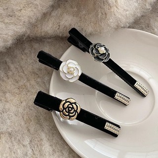[🔥XƯỞNG SALE SẬP SÀN🔥] Set 2Kẹp Tóc Vải Nhung Đính Hoa Trà Và Ngọc Trai Phong Cách Cổ Điển K61