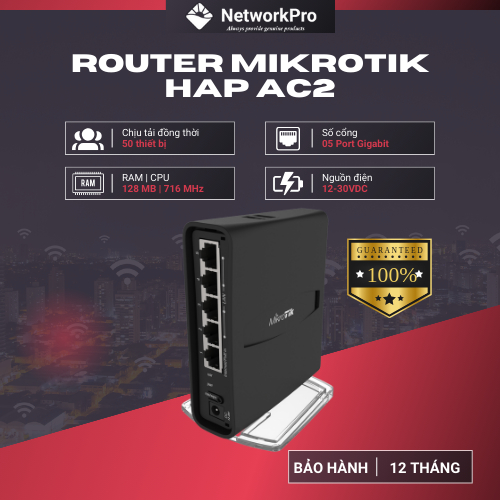 Thiết bị Router wifi hAp ac2 Mikrotik RBD52G-5HacD2HnD-TC - Hàng chính ...