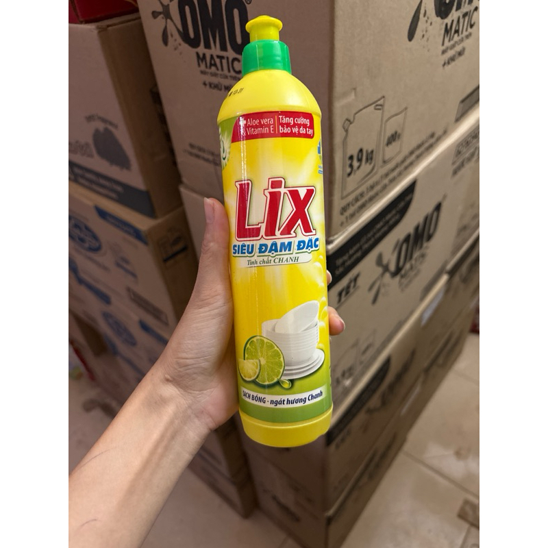 Nước rửa chén Lix siêu sạch tiết kiệm rửa chén Lix Yes hương chanh & Trà Xanh 400g