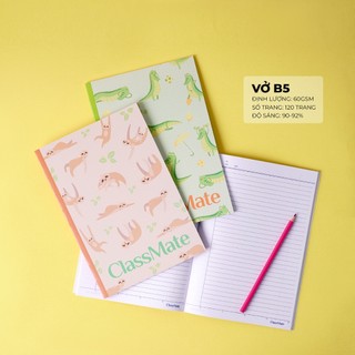 Vở Kẻ Ngang CLASSMATE 120 Trang In Hình Dễ Thương Bìa Cán Vân Chống Nước Dành Cho Học Sinh Trung Học NB5-12-0608