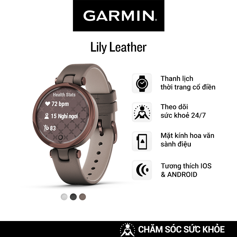 Đồng Hồ Thông Minh Garmin Lily Classic (Paloma/Black/White) - Hàng Chính  Hãng