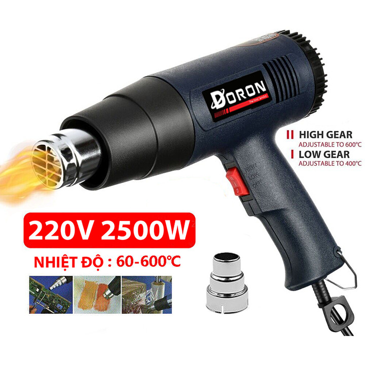 Máy khò nhiệt màng co đóng gói hàng hóa, dán decal 2500W [BH 12 Tháng]