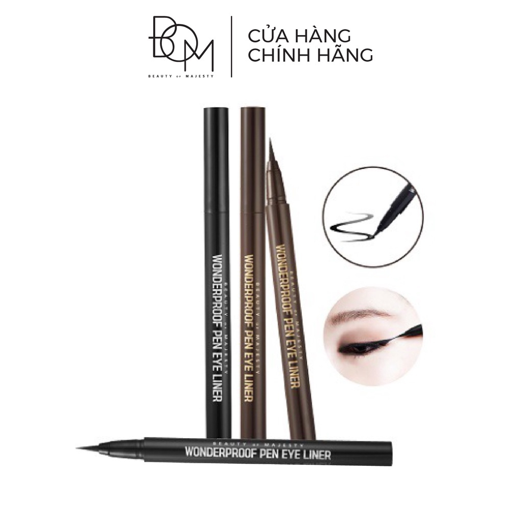 Ảnh Bút Kẻ Mắt Nước Không Lem Chống Thấm Nước B.O.M 0.5g 2
