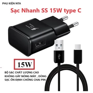 Bộ Sạc Nhanh Samsung 15w Usb -Type C cho S10/Note 10/S21/M54/M54/A35/S22/S23Ultral/S24Ultra/S25Ultra