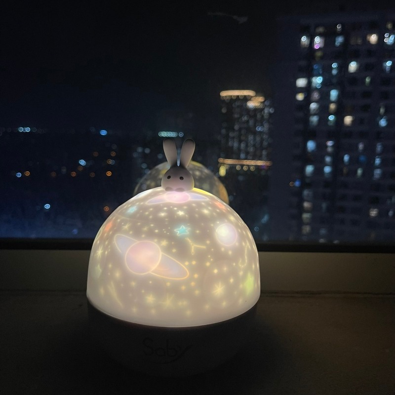 Ảnh Đèn Led chiếu sao Saby hình galaxy dải ngân hà,loa bluetooth, BH 12 tháng pin sạc, xoay 360 độ 3
