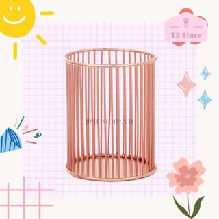 [6 mẫu] Lọ đựng cọ trang điểm kim loại trang trí sang trọng