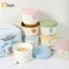 Thố sứ ăn dặm Misan cho bé 3in1 kèm 2 nắp đậy có vạch chia ml tiện lợi, Hũ sứ ăn dặm cho bé có vạch chia 250ml Misan