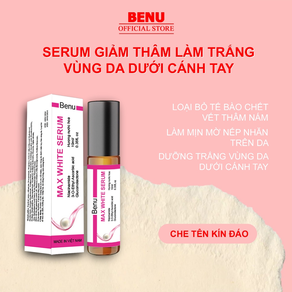 Son Nách BENU Serum Khử mùi hôi nách Lăn nách BENU Lăn Khử Mùi Giảm Thâm Nách Ngăn Tiết Mồ Hôi Trong Vòng 72h