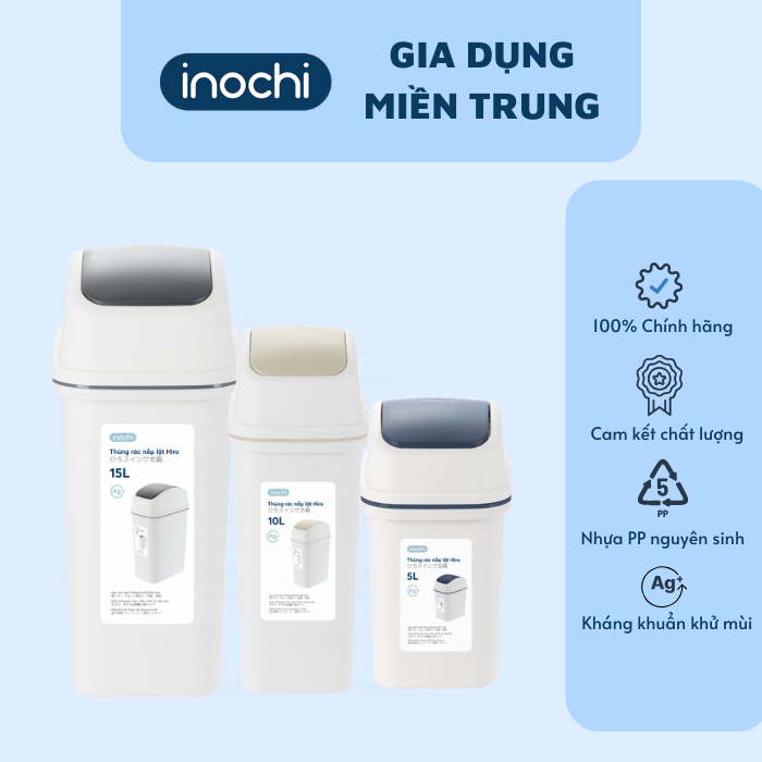 Thùng rác nắp lật Inochi 5L, 10L, 15L siêu xinh, tiện dụng (tiêu chuẩn ...