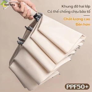 Dù gấp gọn LUMII che nắng mưa, chống tia cực tím, tự động đóng mở, tán ô dày dặn chắc chắn
