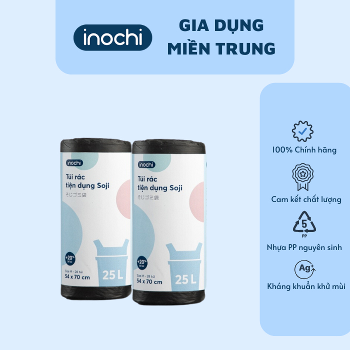 Túi rác lẻ tiện dụng 25L màu đen Inochi (tiêu chuẩn Nhật Bản) | Shopee ...
