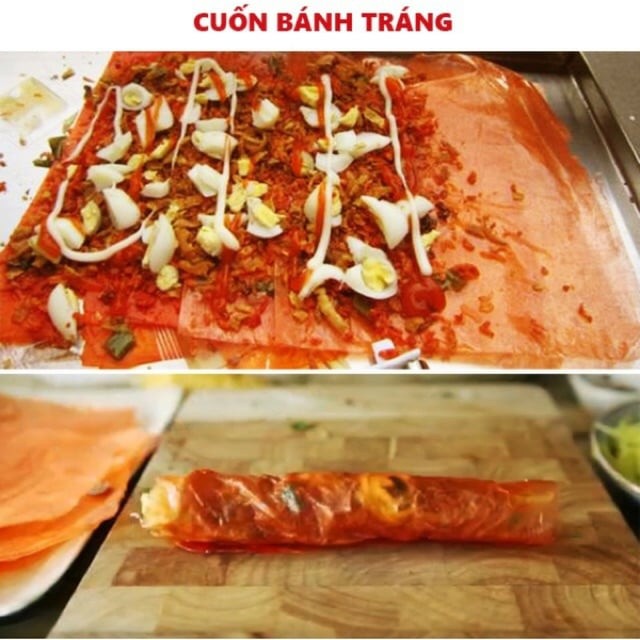 Bánh tráng đỏ Tây Ninh làm bánh tráng cuộn 500g.