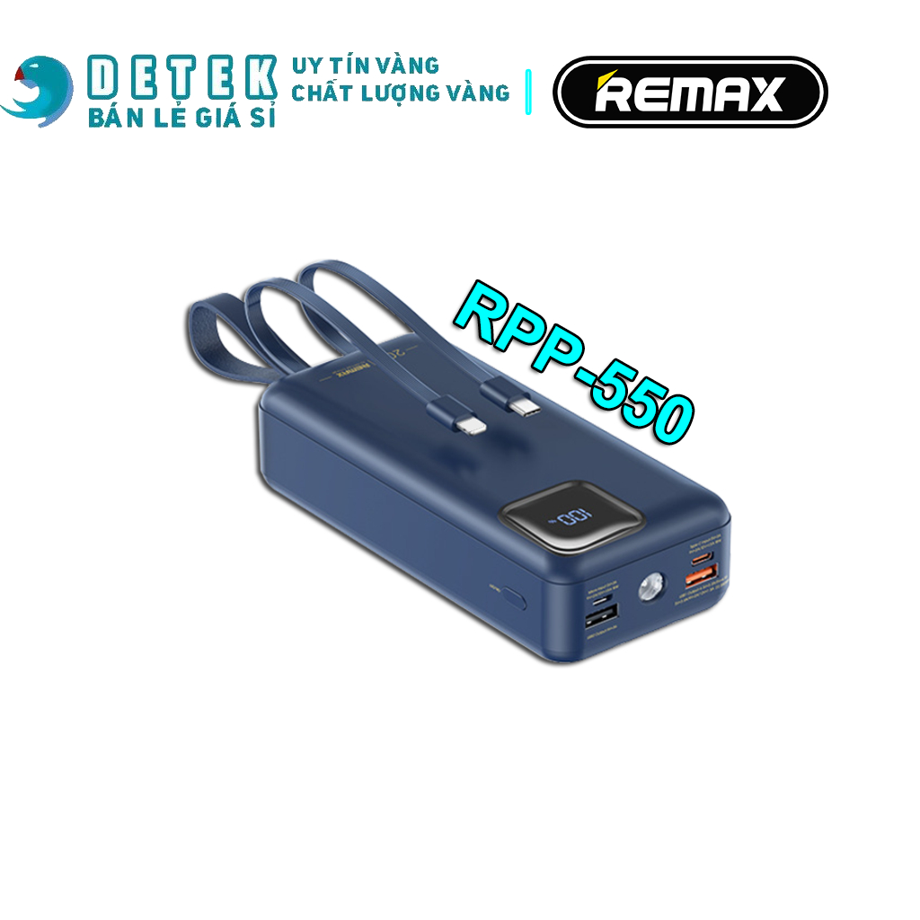 Pin Dự Phòng Sạc Nhanh Remax RPP-550 30000mAh QC3.0 và PD max 22.5W ...