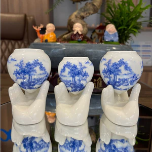 Cóng sứ họa mi , khướu ( Hwamei ) hàng Bát Tràng mẫu Decal TQ gắn sẵn tai