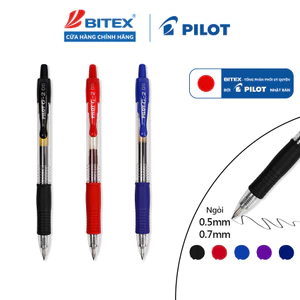 Bút gel Pilot G-2 mực đỏ, xanh, đen, tím