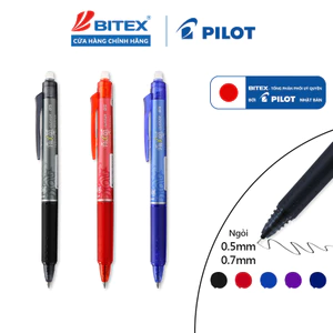 Bút Gel Xóa Được Pilot Frixion Ball Clicker (0.5mm/0.7mm) - Viết Êm, Xóa Sạch, Chính Hãng