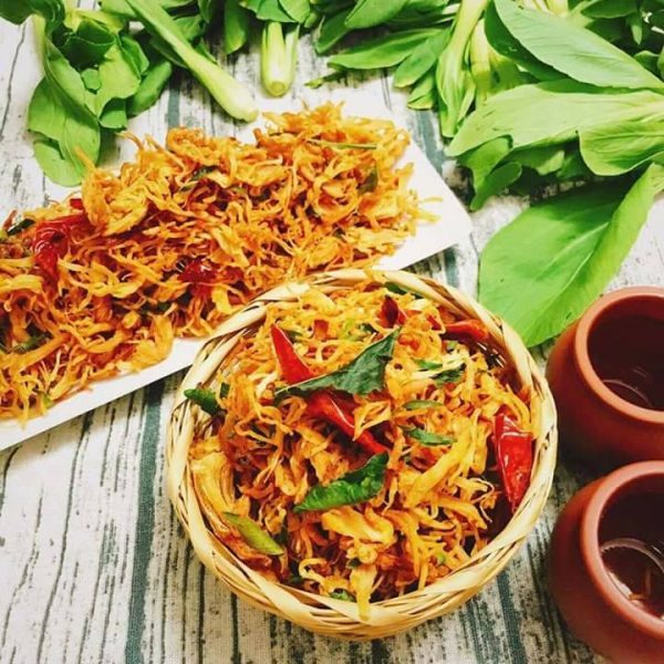 Khô Gà Lá Chanh 500gram - Nguyên liệu trộn bánh tráng.