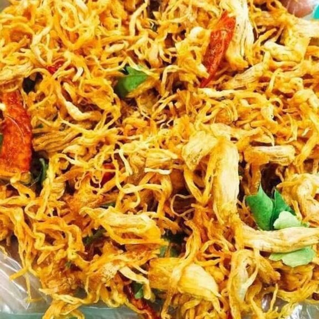 Khô Gà Lá Chanh 500gram - Nguyên liệu trộn bánh tráng.
