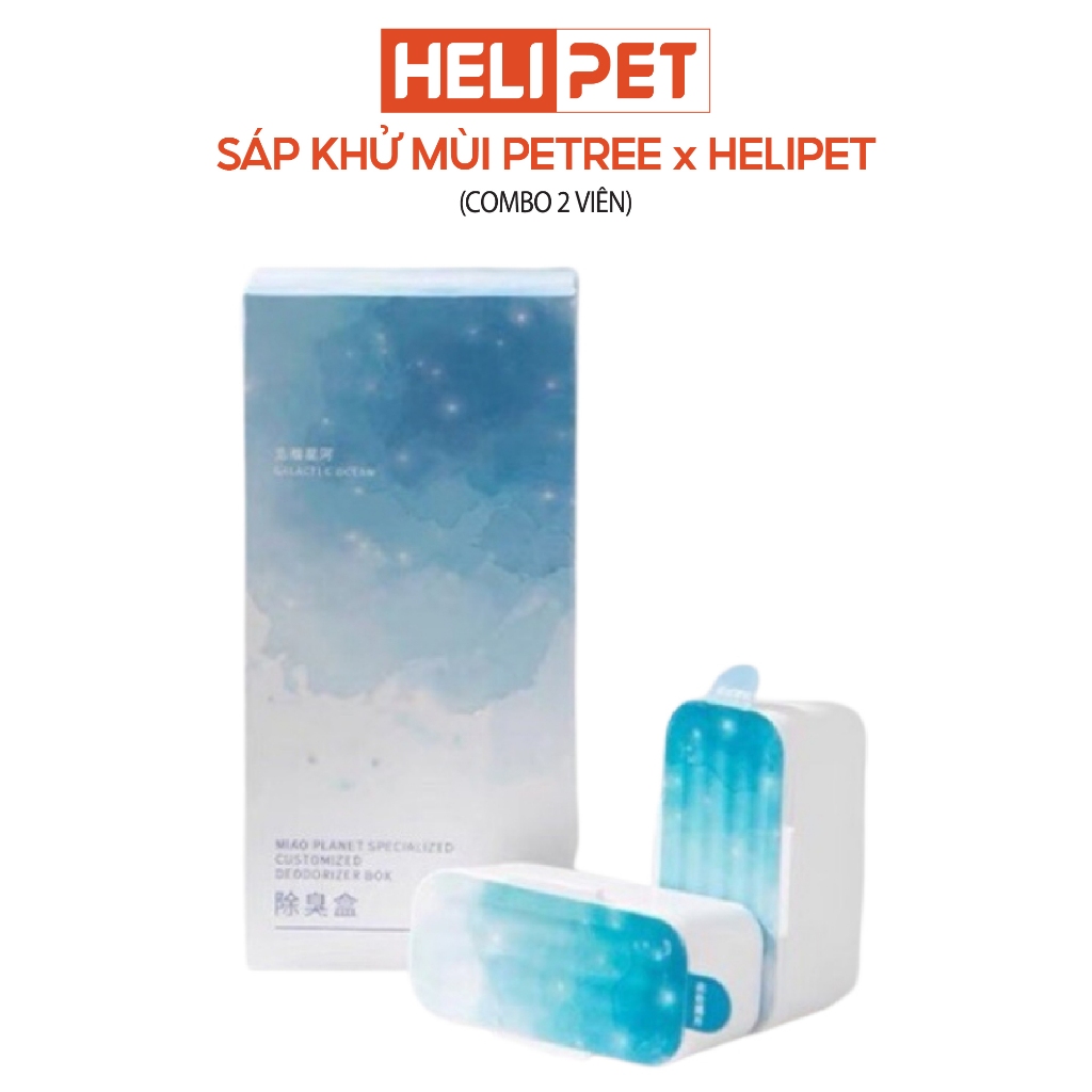 Ảnh COMBO 2 Cục Khử Mùi Máy Dọn Vệ Sinh Cho Mèo Petree x HeLiPet Chính Hãng 2