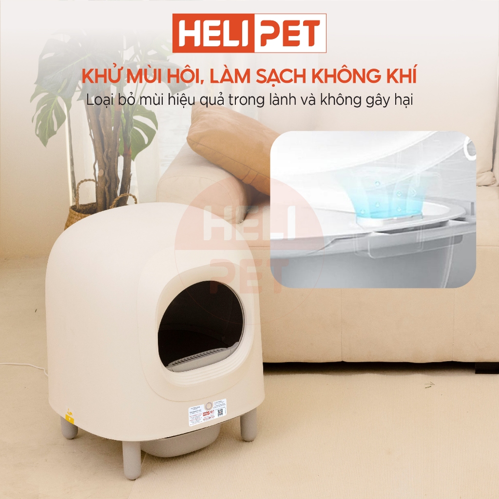 Ảnh COMBO 2 Cục Khử Mùi Máy Dọn Vệ Sinh Cho Mèo Petree x HeLiPet Chính Hãng 4