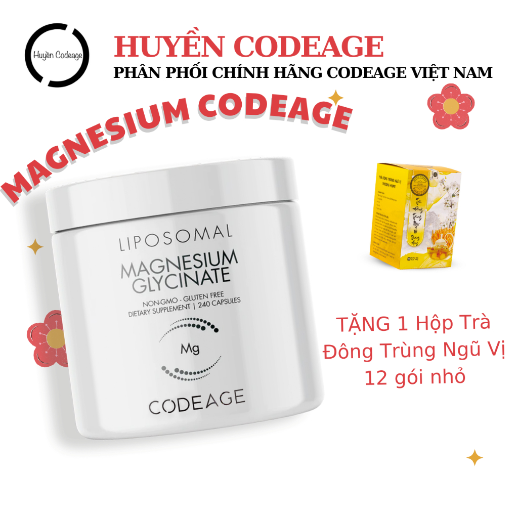 Viên Bổ Sung Magie Codeage Liposomal Magnesium Glycinate 240 Viên Huyền Codeage Shopee Việt Nam