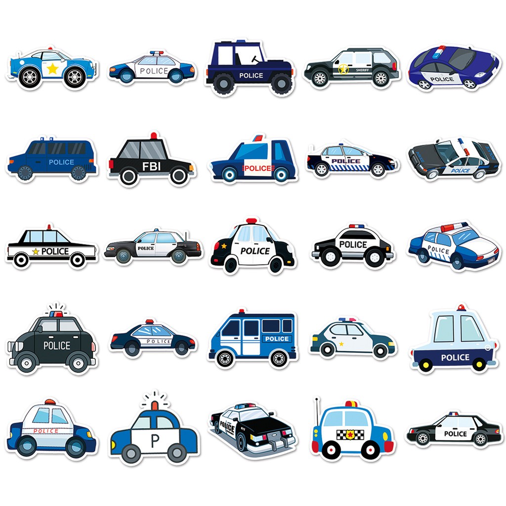 Set 50 loại to hình sticker ngộ nghĩnh oto cho bé Sticker cute trang trí xe, điện thoại, laptop