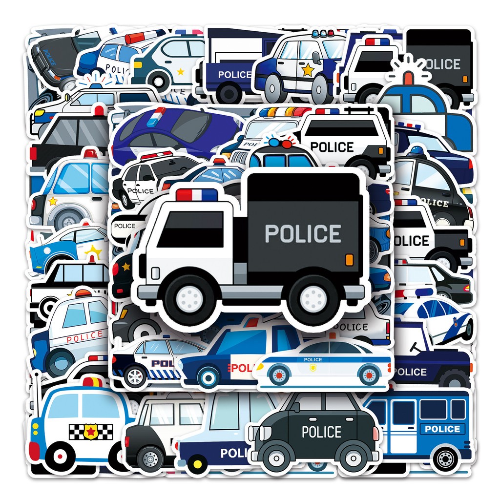 Set 50 loại to hình sticker ngộ nghĩnh oto cho bé Sticker cute trang trí xe, điện thoại, laptop