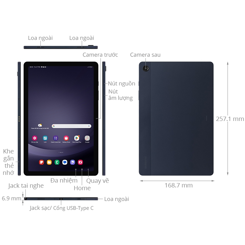 Ảnh Máy Tính Bảng Samsung Galaxy Tab A9 Plus Wifi - Hàng Chính Hãng, Mới 100%, Nguyên seal 3