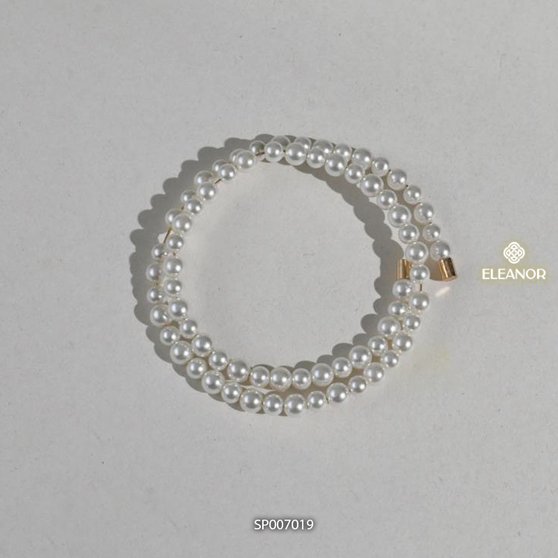 Dây buộc tóc nữ Eleanor Accessories đính ngọc trai nhân tạo dây cột tóc basic phụ kiện tóc 4036