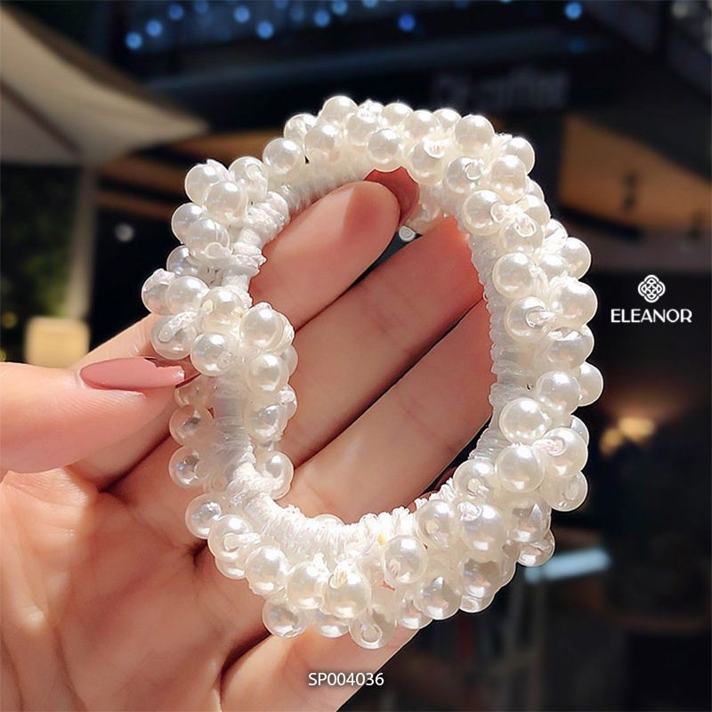 Dây buộc tóc nữ Eleanor Accessories đính ngọc trai nhân tạo dây cột tóc basic phụ kiện tóc 4036