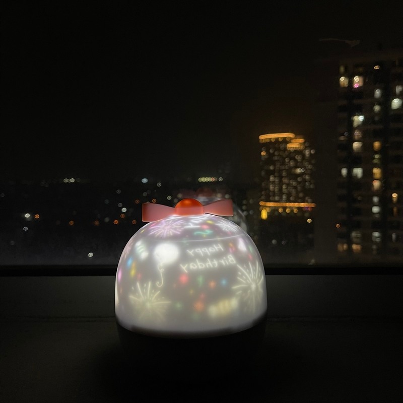 Ảnh Đèn chiếu hình sinh nhật Happy Birthday, đèn chiếu trần Saby phát nhạc loa bluetooth, BH 12 tháng 3