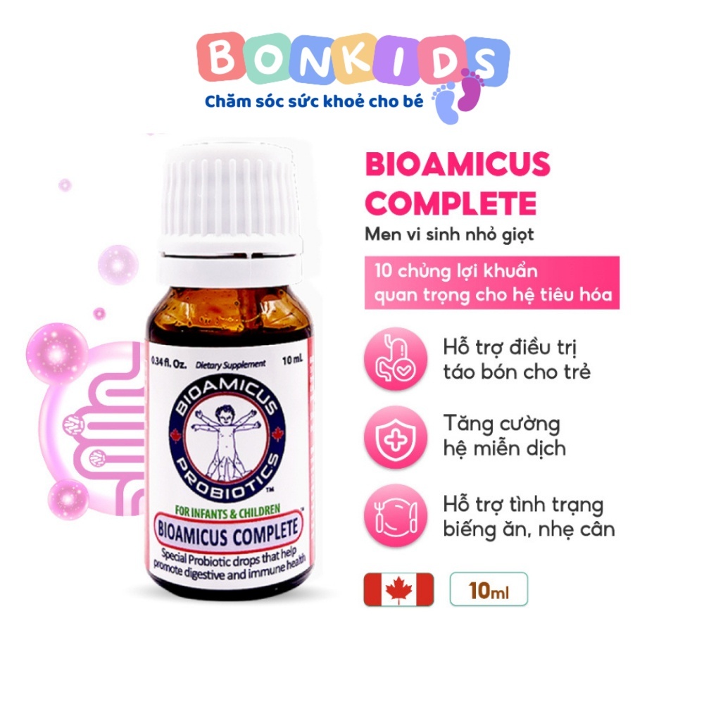 Men vi sinh Bioamicus 10ml Men 10 chủng Bổ sung 10 chủng lợi khuẩn ...