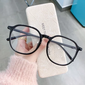 Gọng kính cận mắt tròn cá tính phong cách Hàn Quốc chống tia UV thay được tròng cận thời trang nữ nam giá rẻ ABICA 569