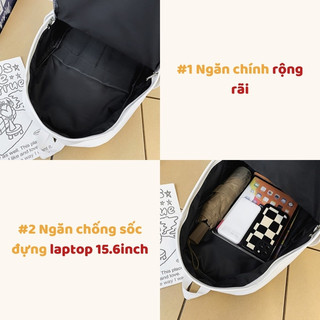 Balo da pu trơn balo đi học nam nữ đơn giản nhiều ngăn có nắp gập thời trang phong cách Hàn Quốc BL27