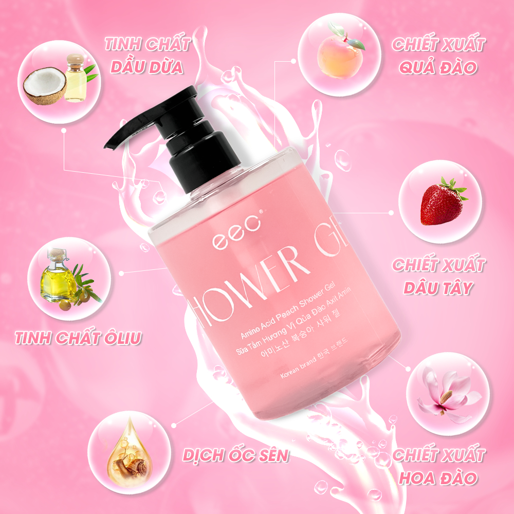 Thiết Kế Của Sữa Tắm Tạo Bọt Đào Amino Acid