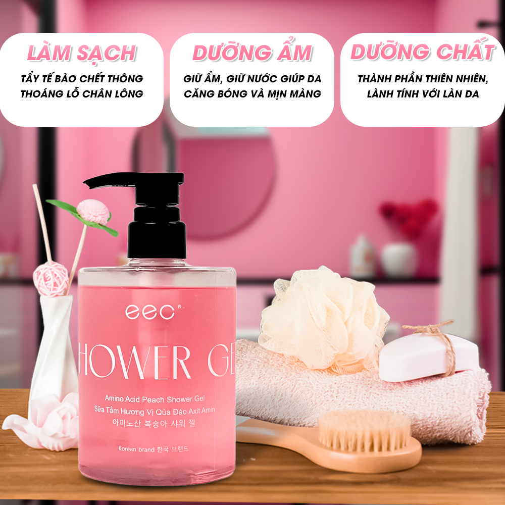Chất Lượng Sữa Tắm Đào Amino Acid Tạo Bọt Làm Sạch Dịu Nhẹ