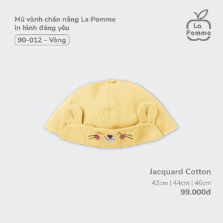 La pomme SS2024 Mũ vành chắn nắng La Pomme in hình đáng yêu 6m-5y