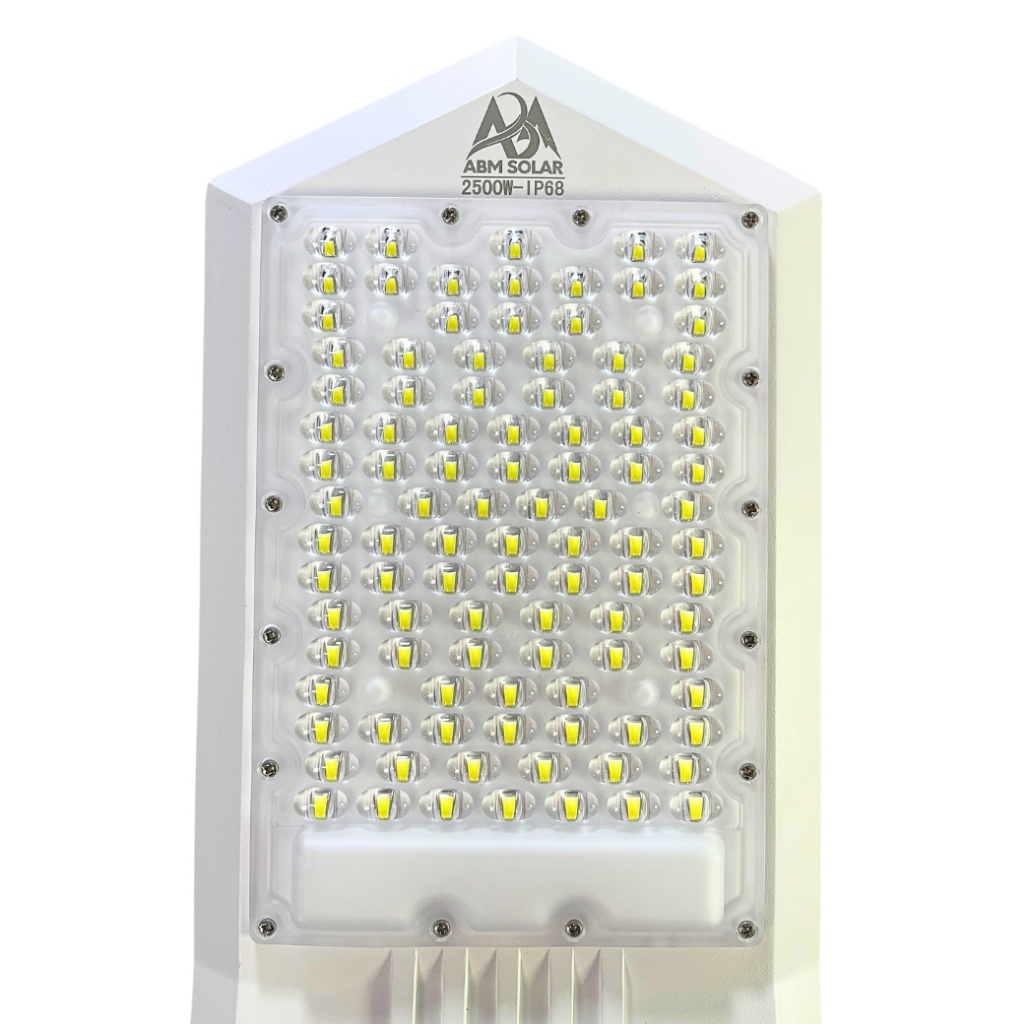 [2500W] Đèn Công Trình Dự Án Công Suất Lớn Năng Lượng Mặt Trời ABMSOLAR, Vỏ Nhôm Nguyên Khối, Chiếu Sáng Diện Tích 450m2
