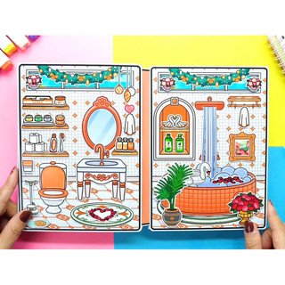 Đồ chơi Biệt thự phong cách Hoàng gia của bé TocaBoca - Pighandmade búp bê giấy