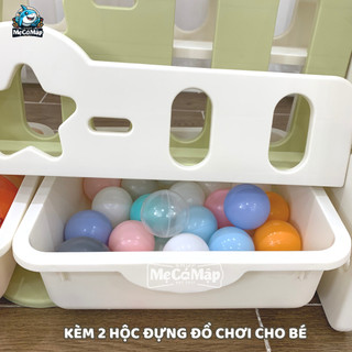 Kệ Sách Nhựa Cho Bé Pakey Hình Gấu Kèm 2 Khay Đựng Đồ, Giá Sách Cho Bé Nhiều Ngăn Bảo Hành 1 Năm