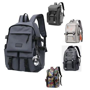 Unisex Minimalist Backpack – Fits Laptop, Water-Resistant, for School · MS08