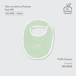 La pomme SS2024 set sơ sinh họa tiết trắng xanh