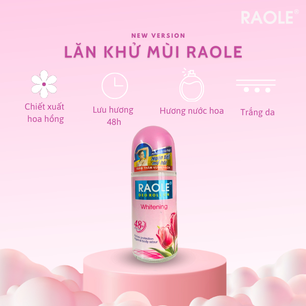 Lăn Khử Mùi Hương Nước Hoa Raole - Khô Thoáng Suốt 48h Ngăn Mồ Hôi Hiệu Quả Không Ố Vàng
